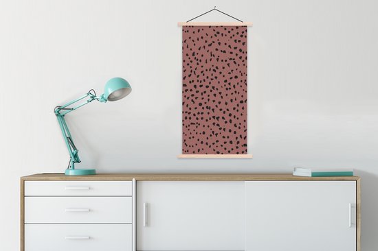 Porte-affiche avec affiche - Affiche scolaire - Points - Motifs - Zwart - 60x120 cm - Lattes vierges