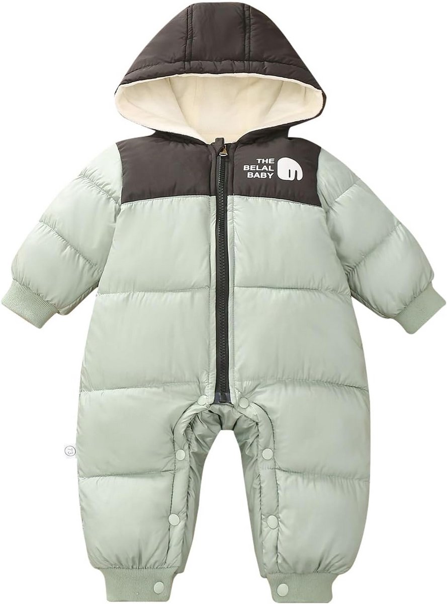 Warme Winteroverall voor Baby Jongens en Meisjes - Fleece Sneeuwpak 6-24 Maanden
