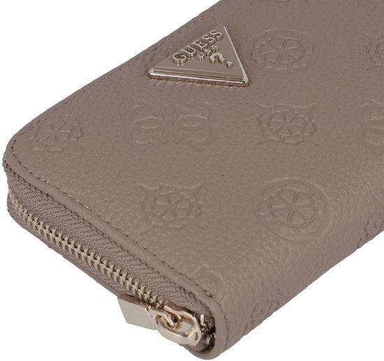 GUESS porte-monnaie Cresidia II SLG Zip Around Wallet Dark Taupe Logo