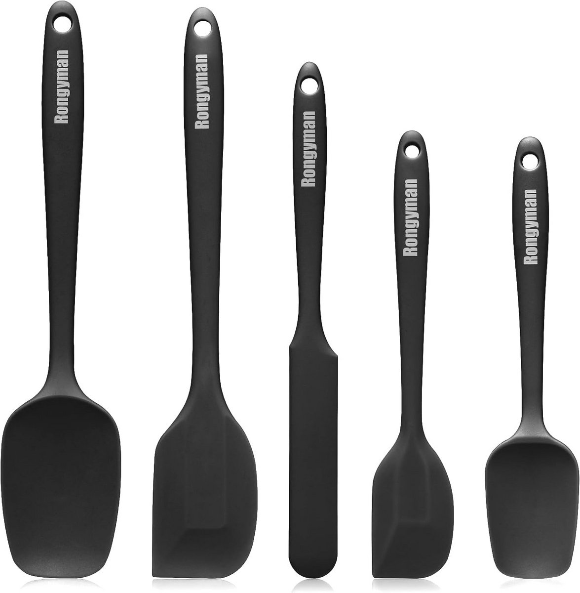 Set van 5 Siliconen Spatulas - Hittebestendig en Perfect voor Bakken en Koken