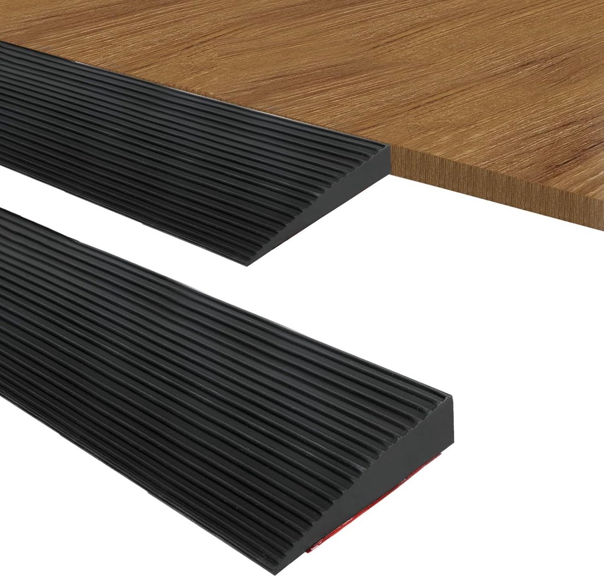 Deurdrempel Oprijplaat - Rolstoelhelling Robotstofzuiger - Verbeteren Toegankelijkheid - Zelfklevend Antislipontwerp - 200 x 8 x 2.5 cm - Zwart