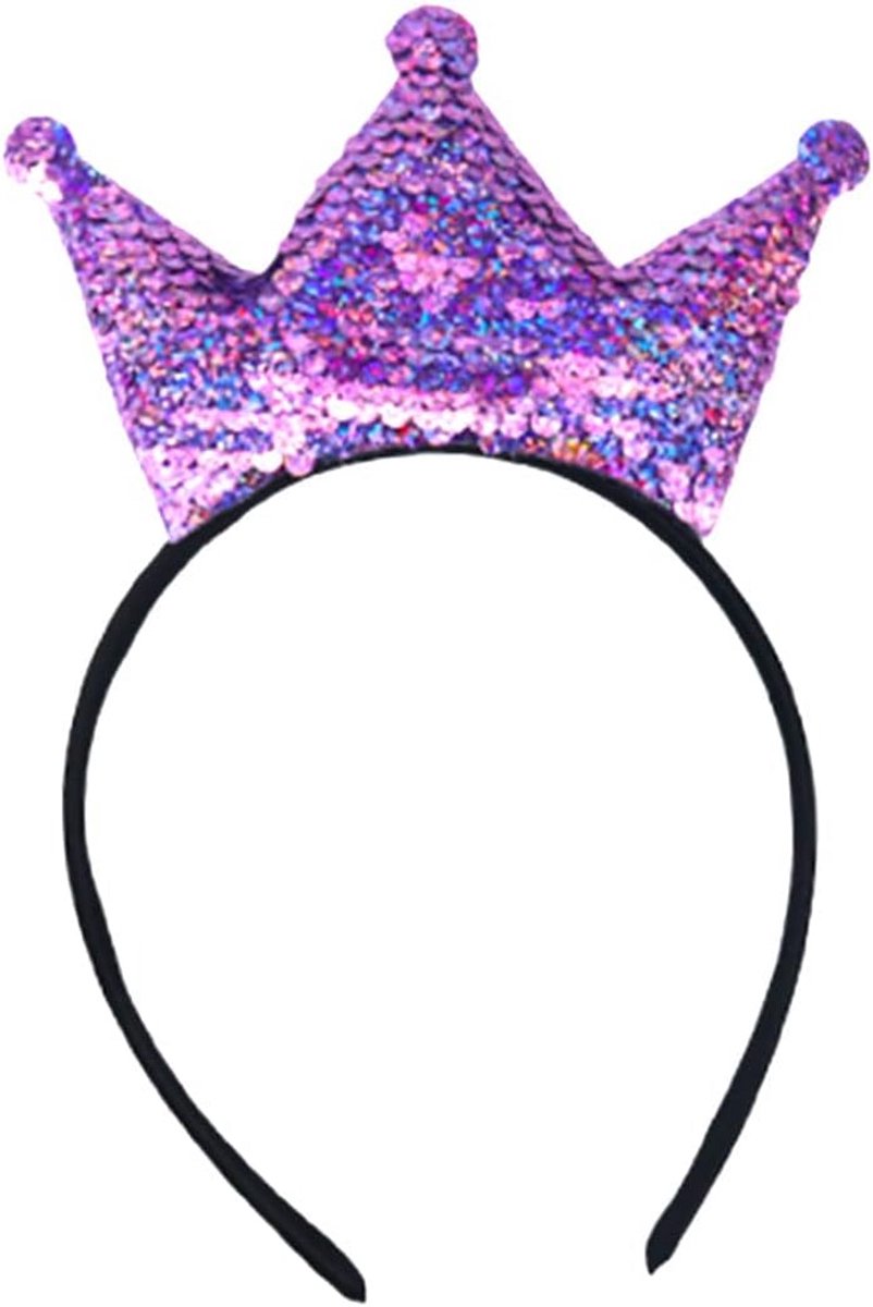 Glitter Hoofdband Kroon met Pailletten - Feestelijk Haaraccessoire voor Dames en Meisjes