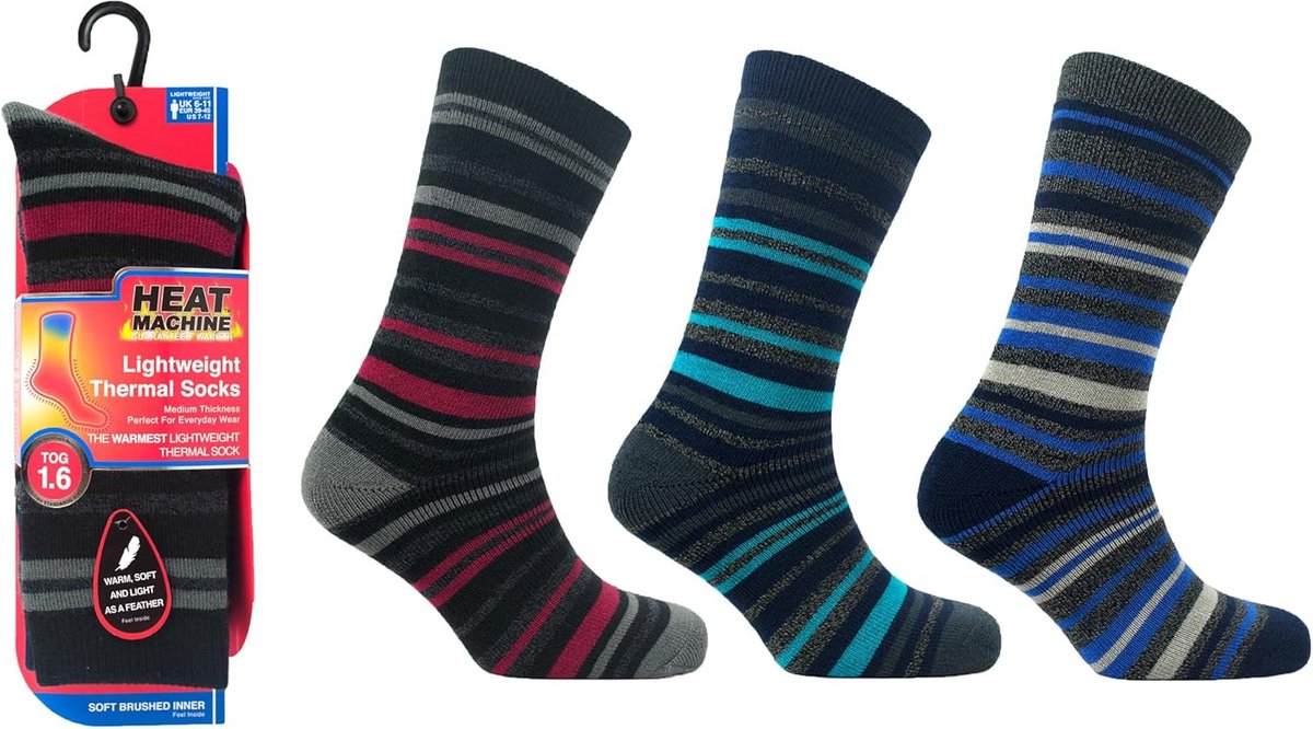 3 Paar Thermische Lite Sokken Dames - Warme Wintersokken 1.6 TOG - Zacht en Comfortabel