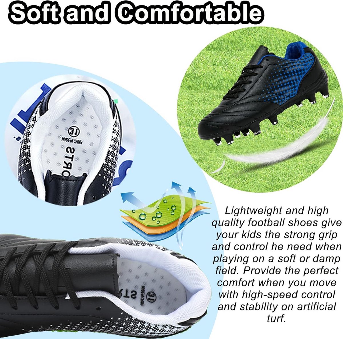 Voetbalschoenen voor Jongens en Meisjes - Kindersneakers voor Training en Wedstrijd
