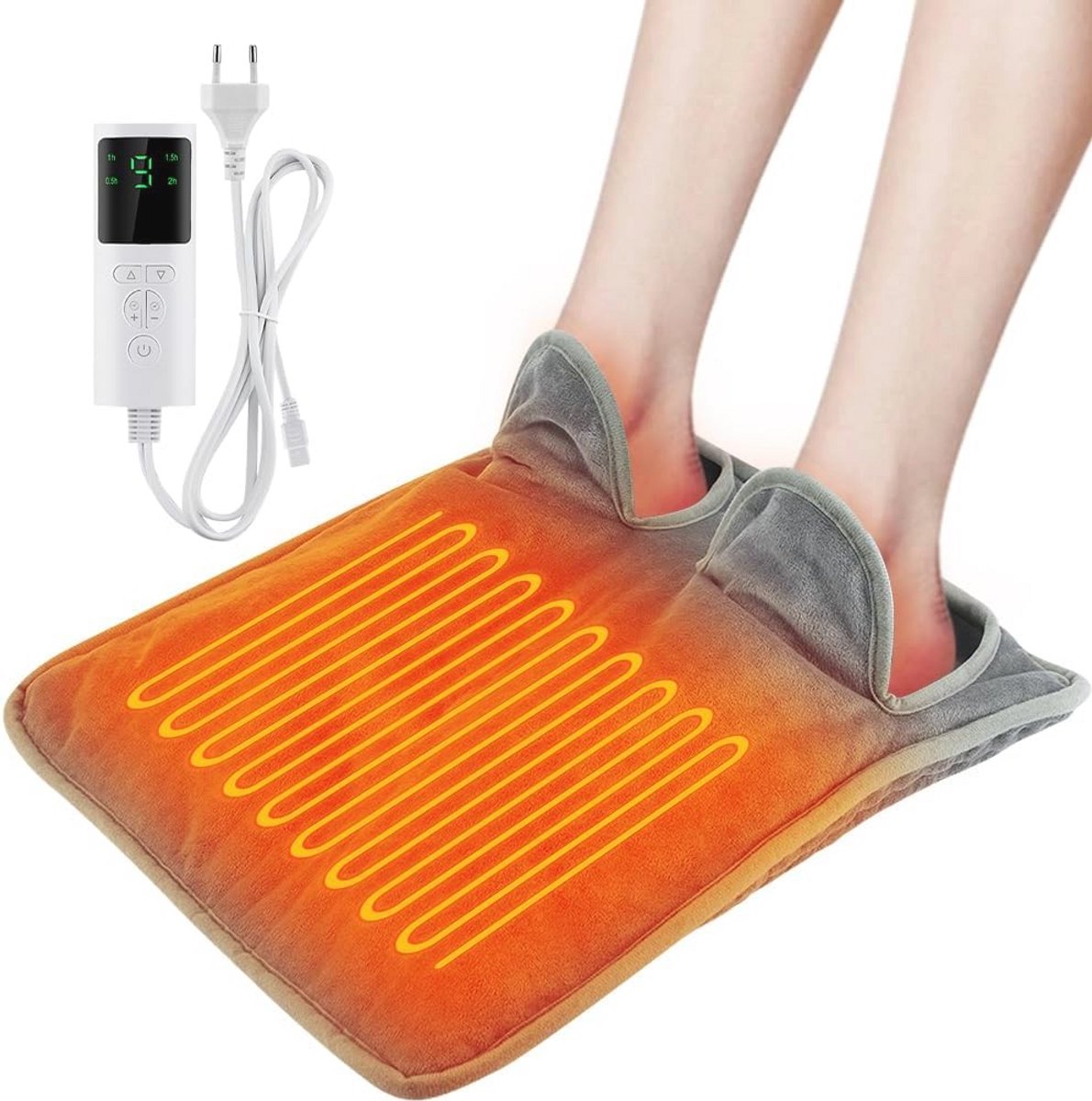 Voetwarmer met 6 warmtestanden en 4 timers voor comfortabel gebruik