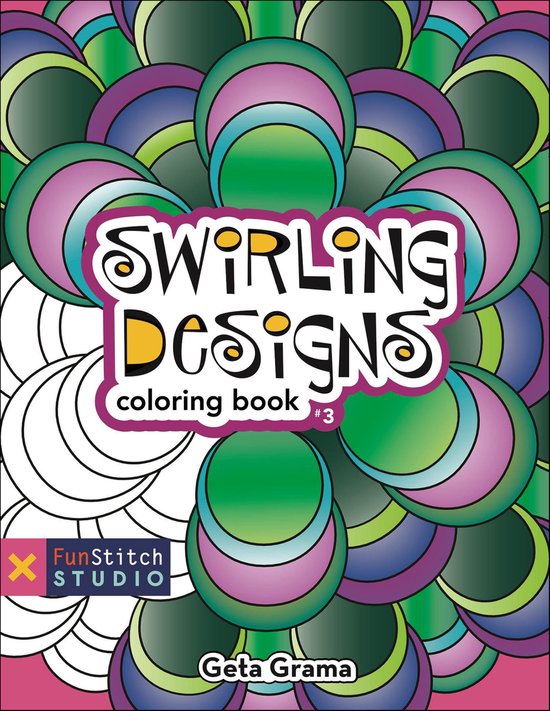 Swirling Designs Coloring Book - cover