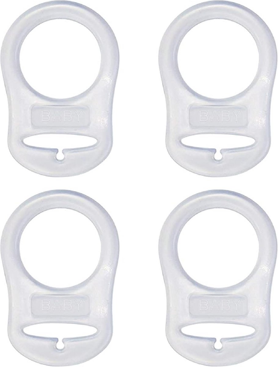 Siliconen Knopringen voor Fopspenen - 4 Stuks Adapter