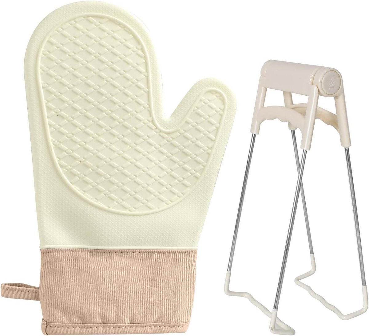 Hittebestendige Ovenwanten Set met Antislip en Siliconen voor Hoge Temperaturen