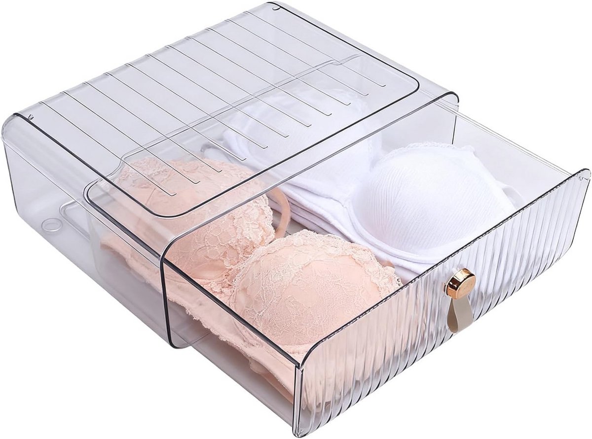 Lade-organizer voor ondergoed, beha's, sokken en accessoires - Stapelbaar en transparant