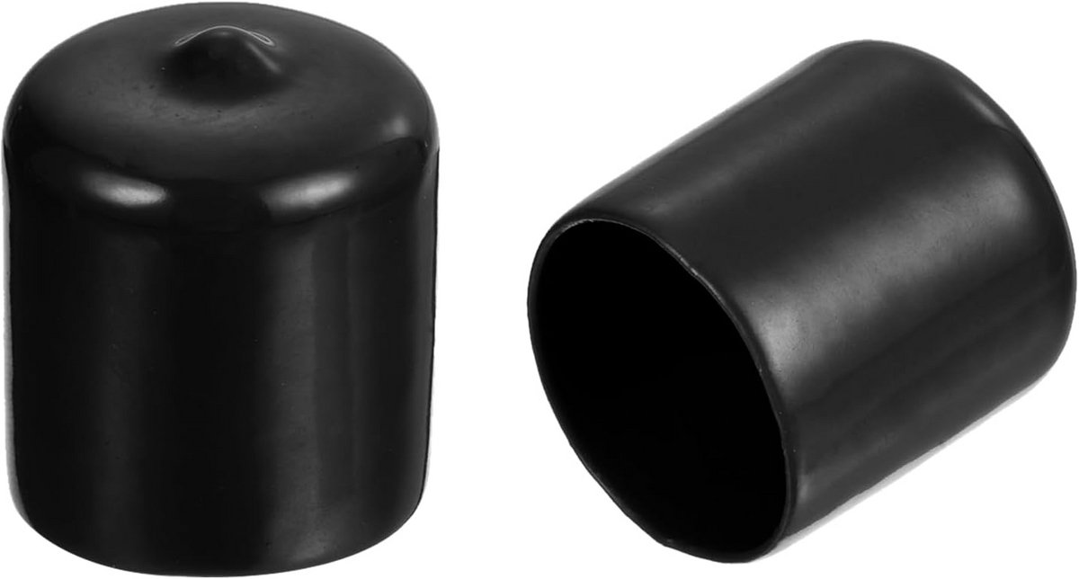 50x Ronde Rubberen Doppen voor Buismeubels 22 mm Binnendiameter Zwart