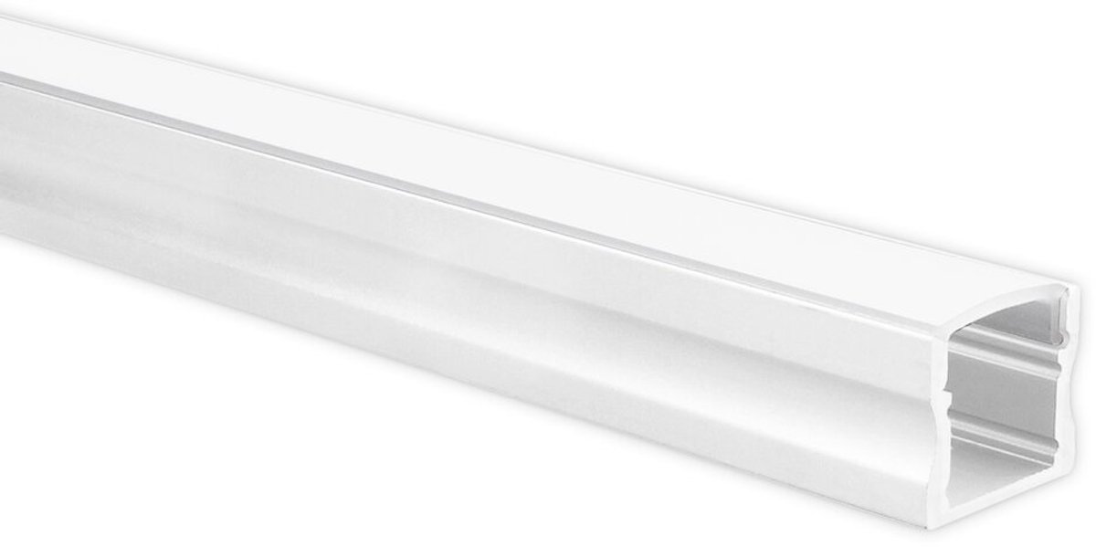 LED strip profiel Potenza wit hoog 1m incl. melkwitte afdekkap