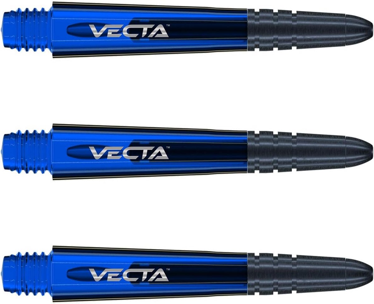 Polycarbonaat Dartstelen Set - Professionele Darts Accessoires - Blauw & Zwart Korte Schachten