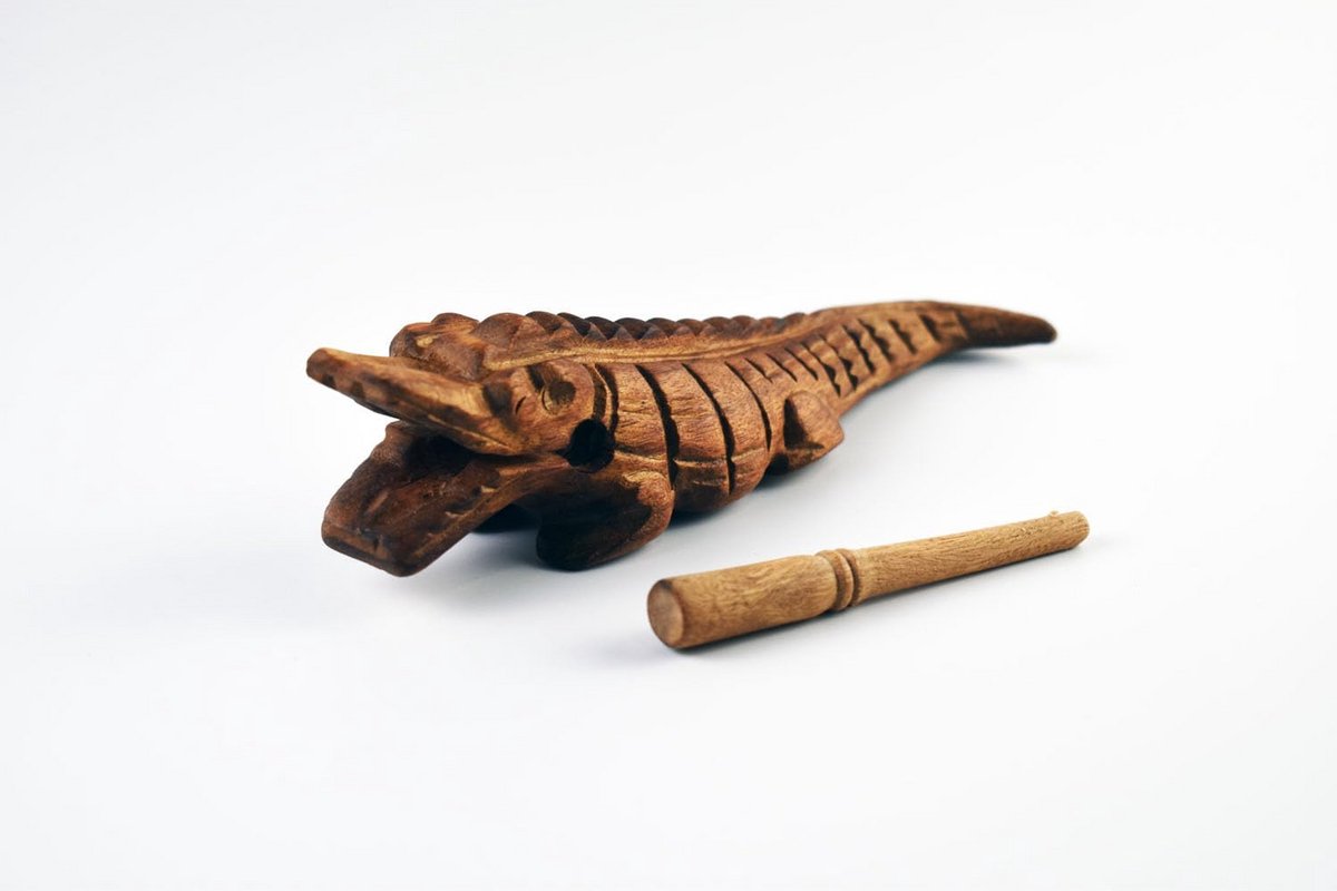 Houten Percussie Instrument Dier Kwaker Rietopschraper met Hamer