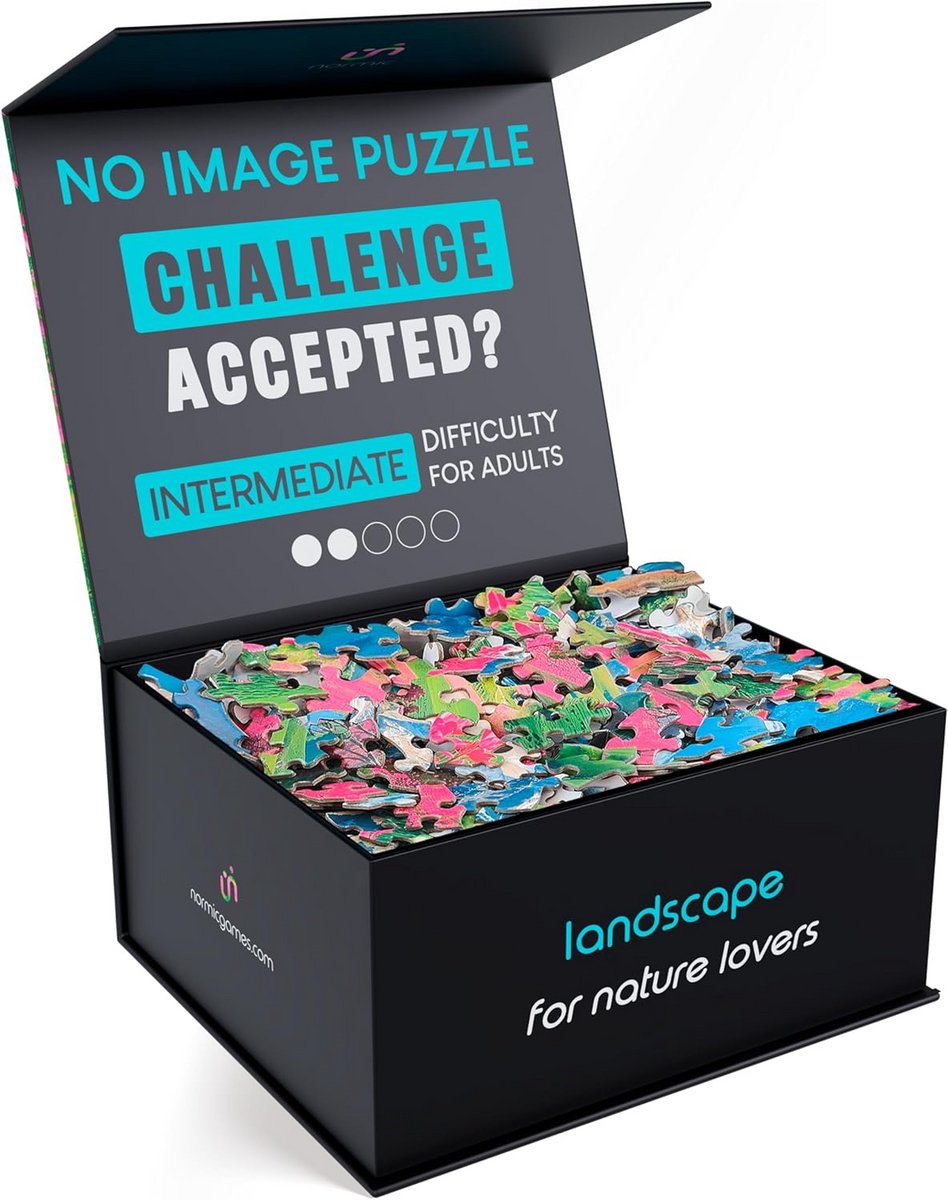 Puzzel 1000 stukjes - Onregelmatige stukken - Zonder template - Extreme uitdaging - Landschapschilderij