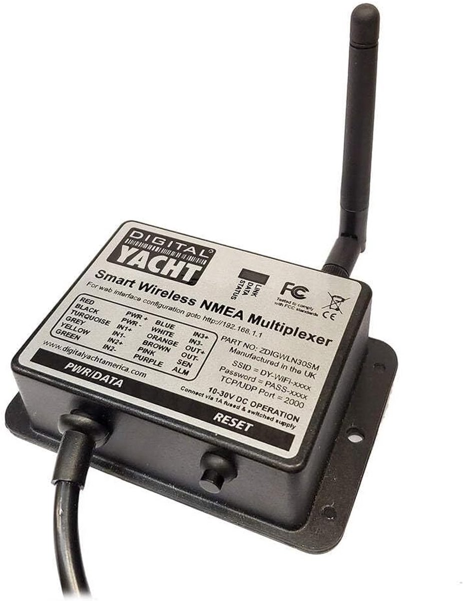 NMEA 0183 naar WiFi Server voor maritieme instrumenten