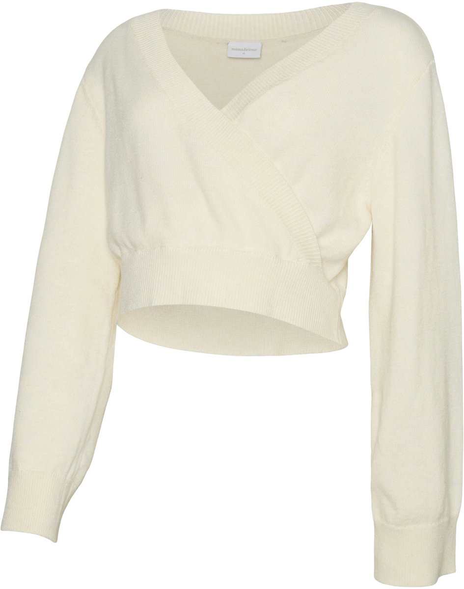 MAMALICIOUS - MLMIMMI TESS LS CROP KNIT TOP 2F - Dames - Gebreide truien