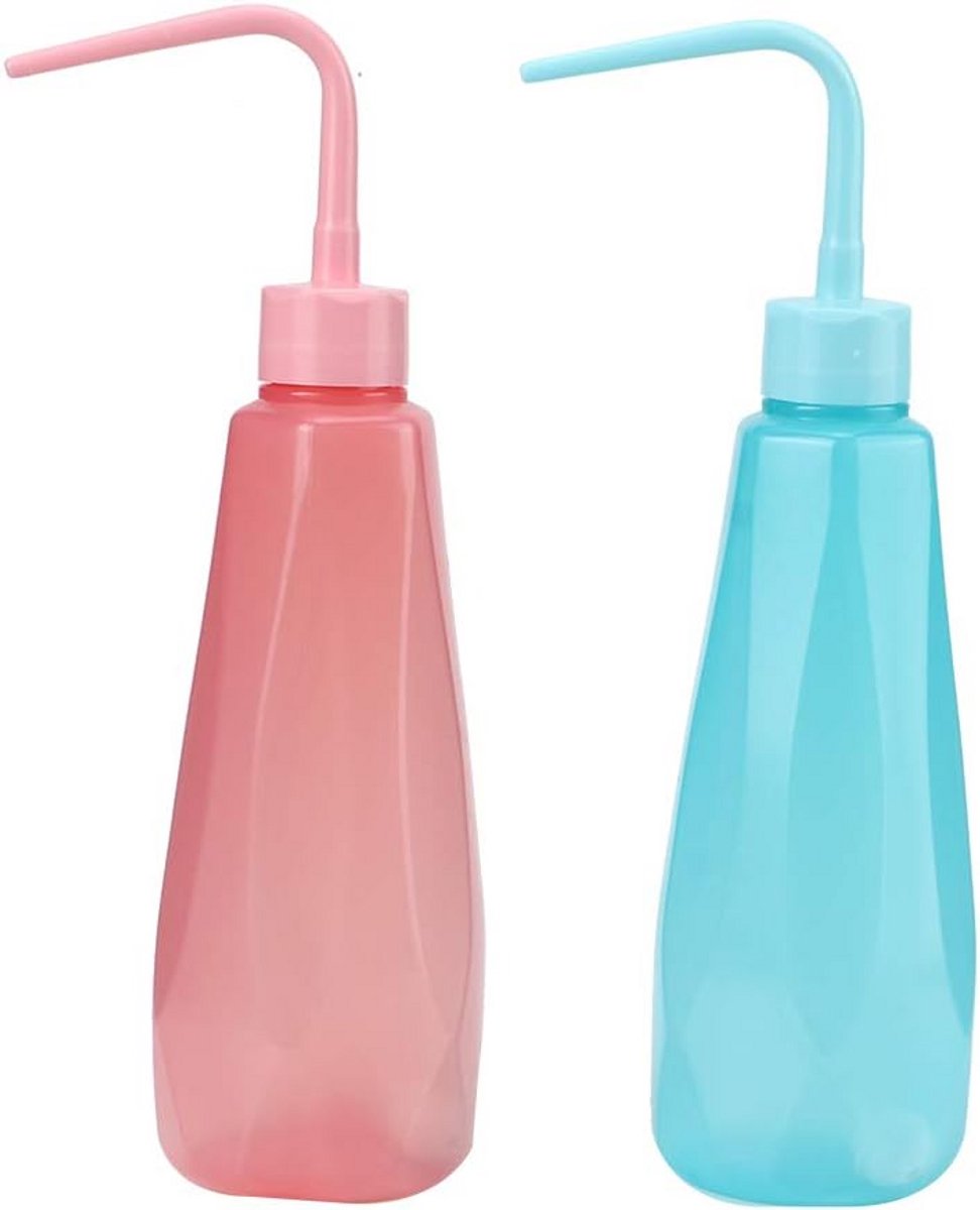 Allecto Plus - Sappige drinkflessen voor bloemen en vetplanten - Set van 2 - 480ml - Waterflesjes voor micro landschap - Watering tool - Geschikt voor pot- en buitenplanten - 26x75x7cm