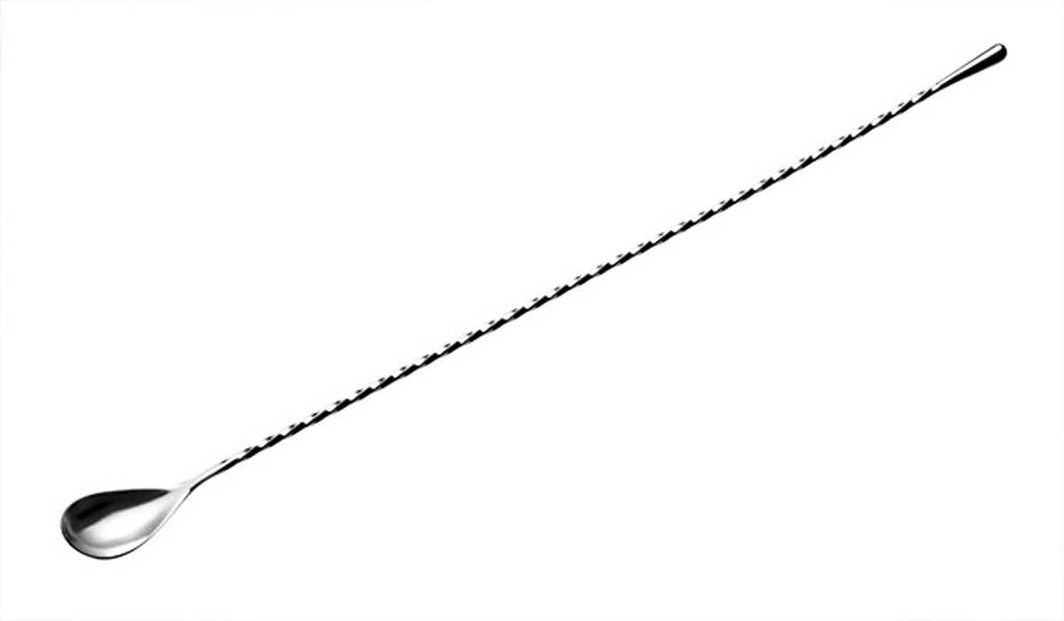 Barlepel 40 cm roestvrij staal met gedraaide steel