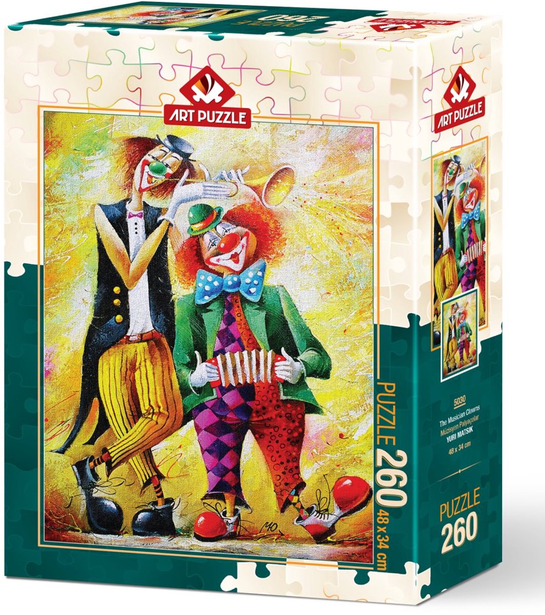 Art Puzzle legpuzzel Musician Clowns - 260 stukjes karton fantasie.