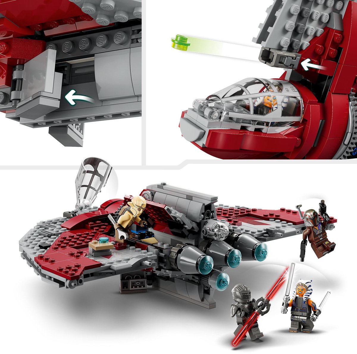 LEGO Star Wars Ahsoka Tano's T-6 Jedi shuttle Bouwbaar Ruimteschip - 75362 — afbeelding 6