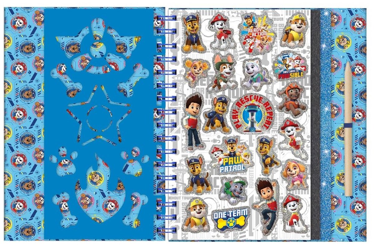 PAW Patrol Totum vakantie doeboek luxe kraskaarten- en kleurboek / creatief speelgoed jongens en meisjes junior scratch art - A5 harde kaft — afbeelding 3