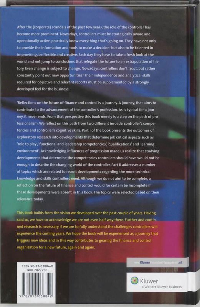 Reflections on the future of finance and control - back cover