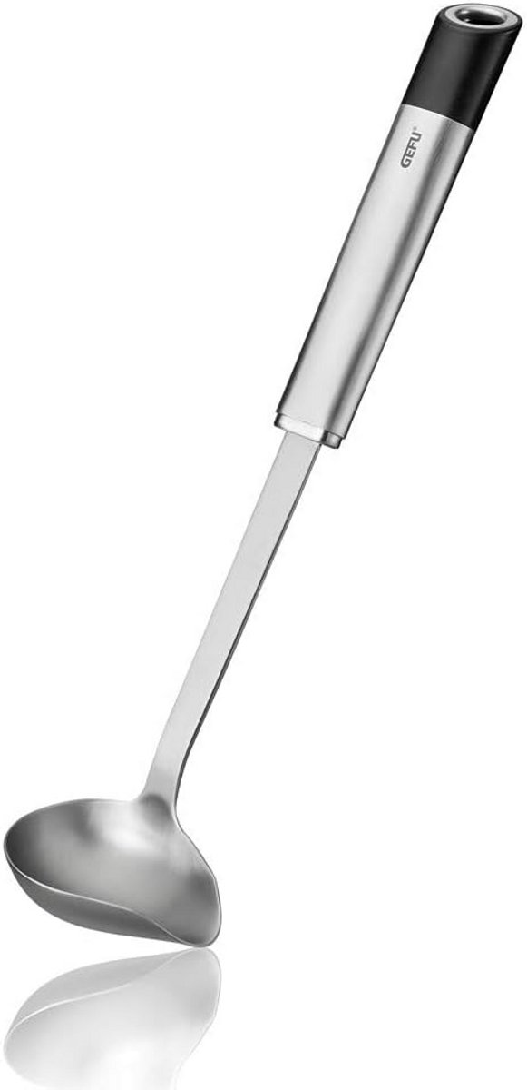 Saucenlepel met Uitstulping - Edelstaal Kunststof Handvat 31 cm - Geschikt voor Fornuis en Vaatwasser