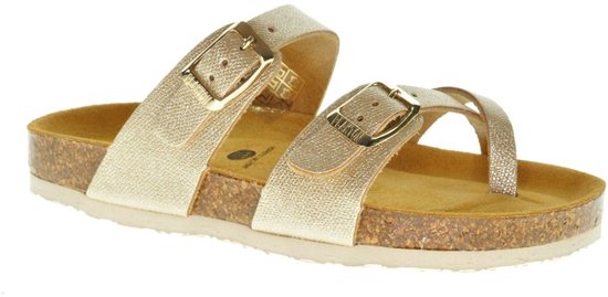 Tongs Plakton en cuir Goud Filles , taille 31