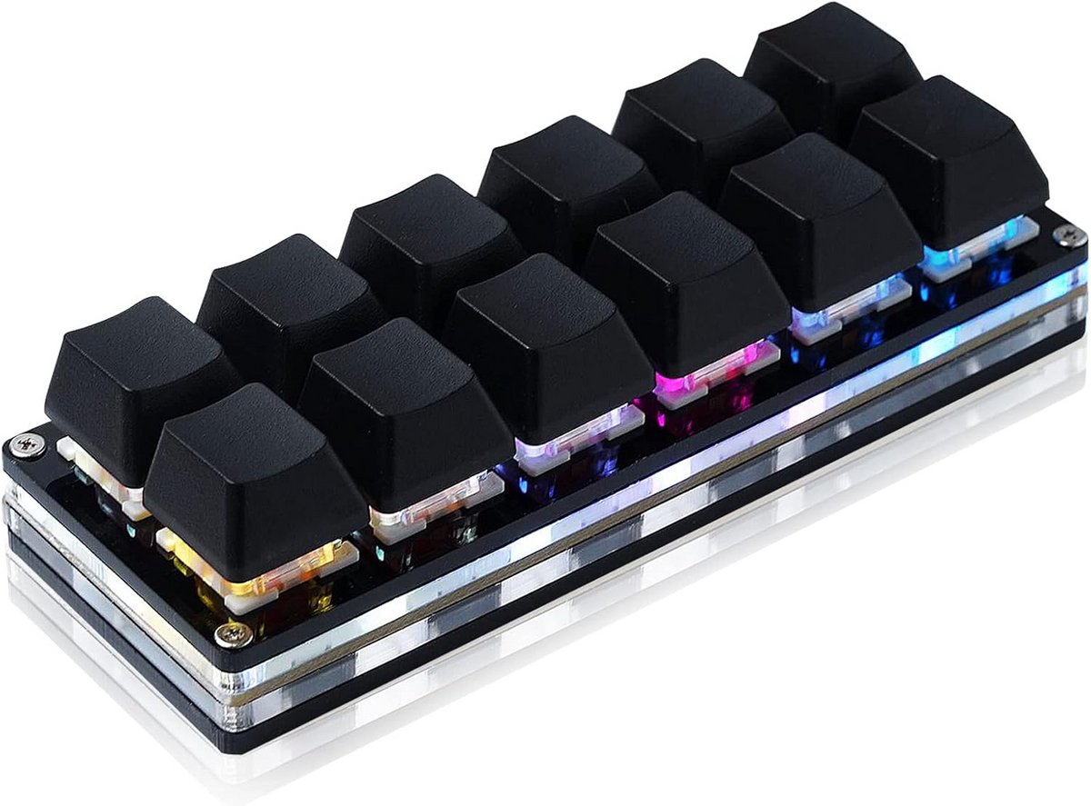 Mechanisch Gaming Toetsenbord 12 Toetsen - Hot-Swappable Programmeerbaar met USB-C
