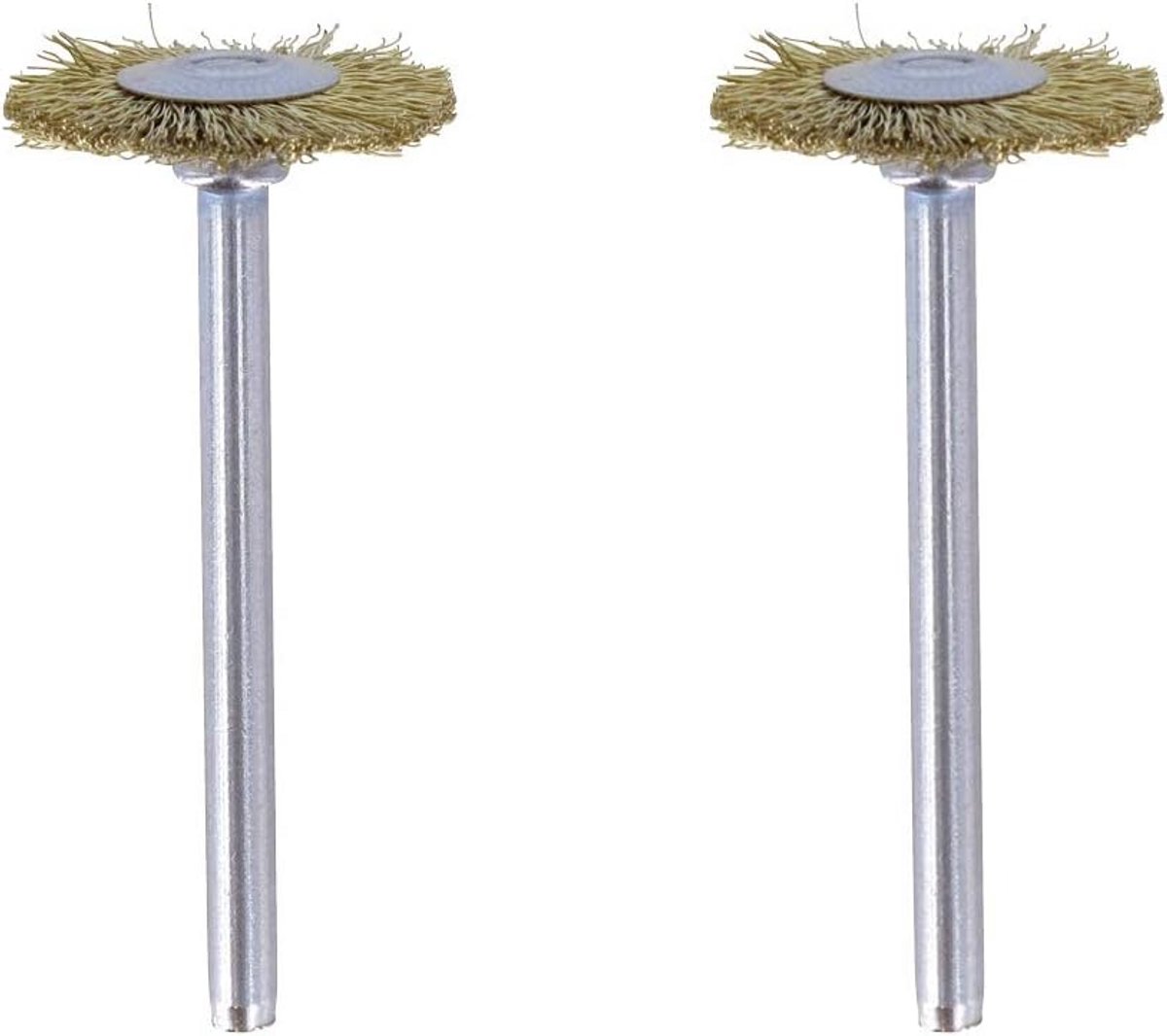 Koperen borstel set 2 stuks Ø 19mm - Schoonmaakborstels voor koper, goud en brons