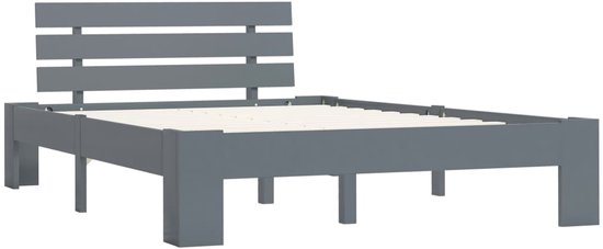 The Living Store Cadre de lit Bois de pin Massief - 213 x 145 x 66 cm - Convient pour matelas 140 x 200 cm