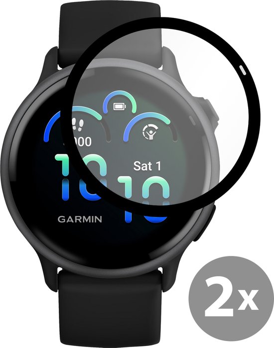 Cazy Screenprotector geschikt voor Garmin Vivoactive 6 - 2 stuks - Gehard Glas