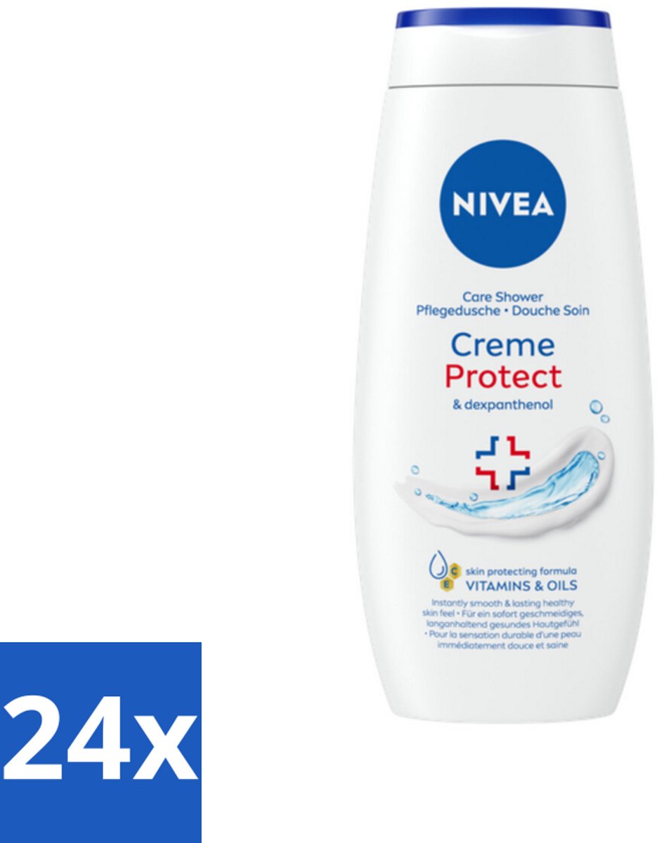 24 x NIVEA - Douchecrème - Beschermend - Langdurig Gezond Huidgevoel - 250 ml - Douchecrème - NIVEA - Hydratatie - Huidverzorging - Vitamine C