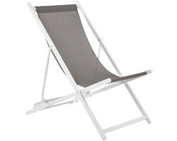 LOCRI II - Strandstoel - Grijs/Wit - Polyester