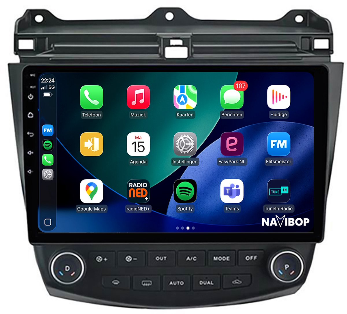 9-Inch Android Autoradio | CarPlay & Android Auto | Geschikt voor Honda Accord 2003-2008