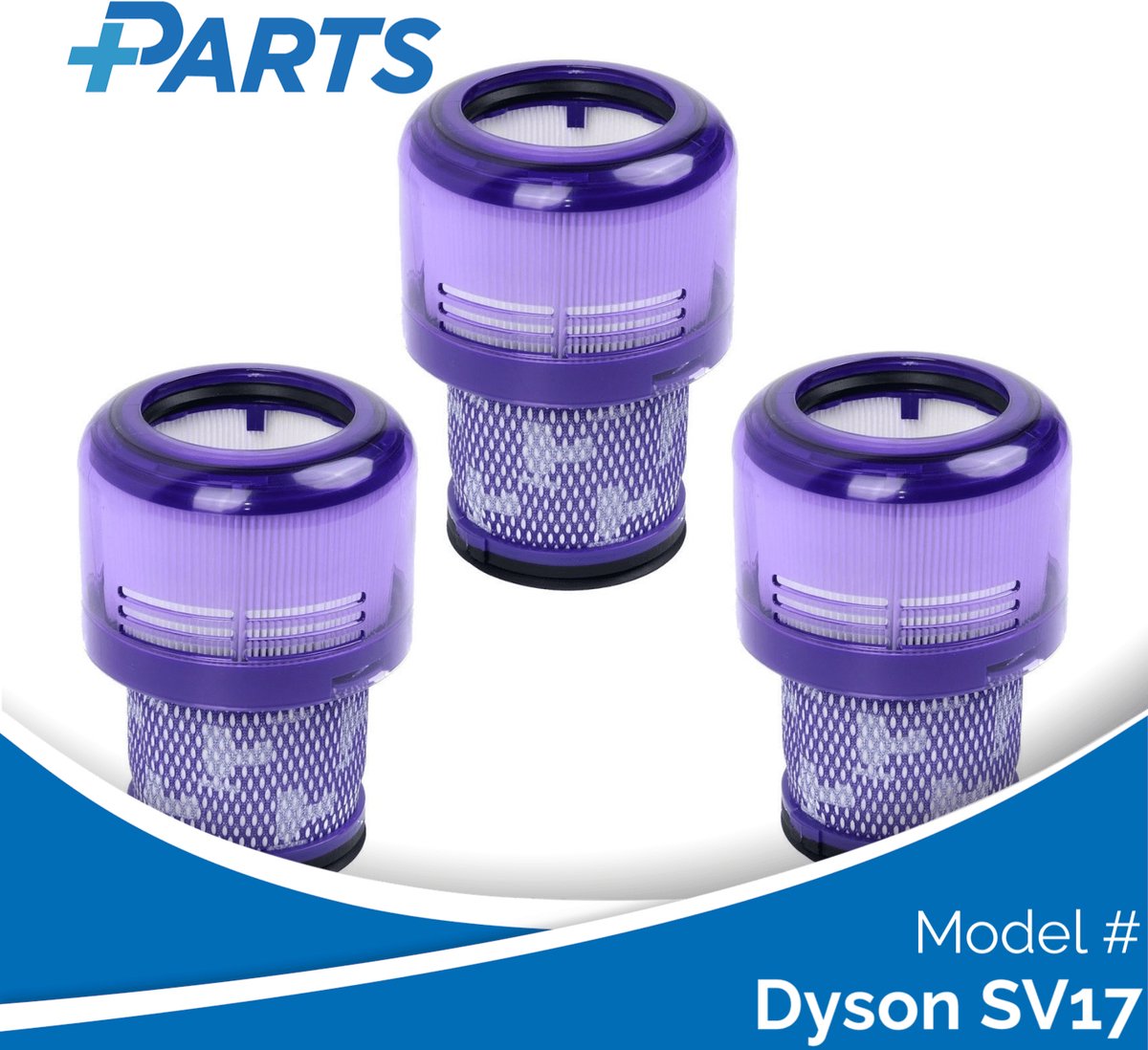 Dyson SV17 Filters (3 Stuks, Plus.Parts® alternatief voor 970013-02)