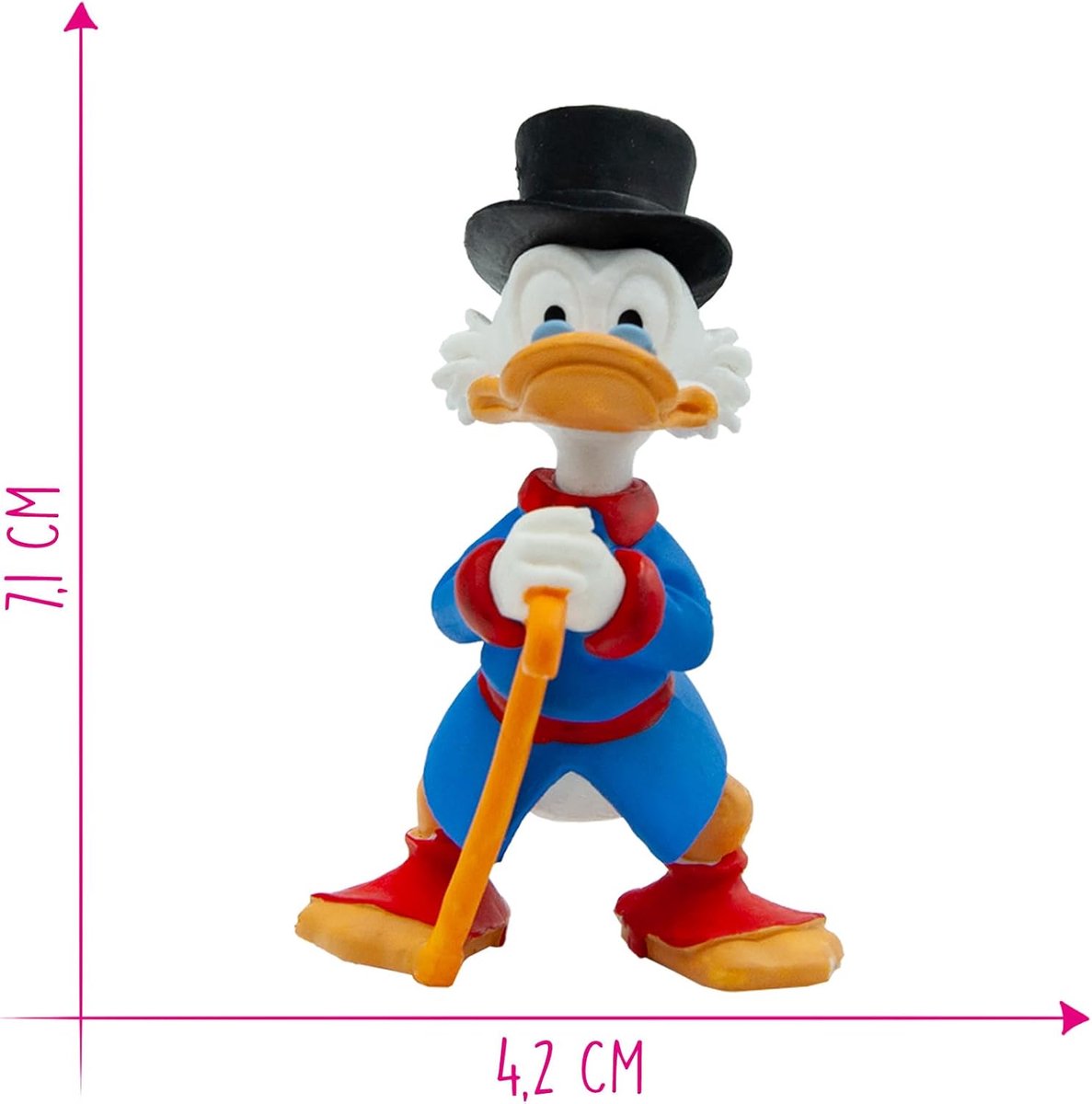 Bullyland 15310 – Speelfiguur en verzamelfiguur Dagobert Duck uit Disney, ca. 7 cm – levensecht en detailrijk vormgegeven – ideaal als taartfiguur en klein cadeautje voor kinderen vanaf 3 jaar. — afbeelding 2