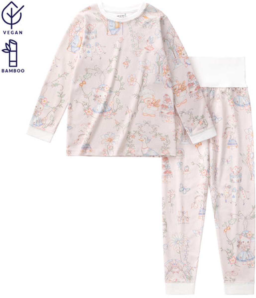 Vos&bos Dreamland Hoge Taille Bamboe Pyjamaset - Dream Banquet - 80/86
