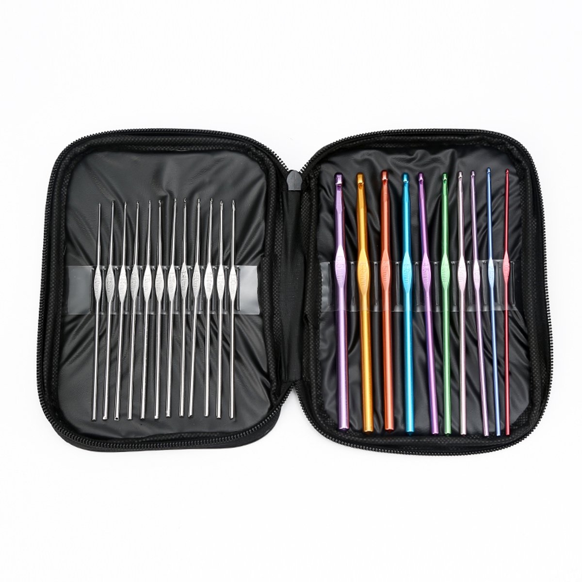 Go Go Gadget - Haaknaalden - Crochet naalden - set van 22 stuks - In zwarte opbergetui