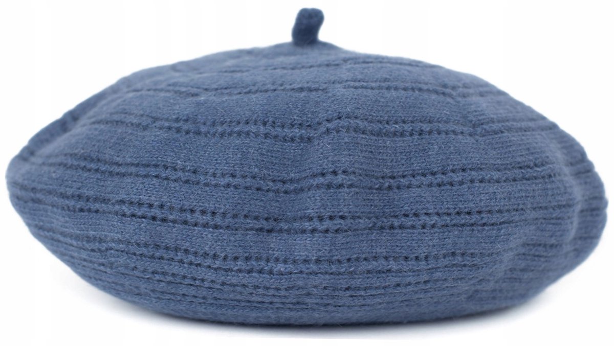Dames Beret Blauw - Angora voor Comfort en Warmte