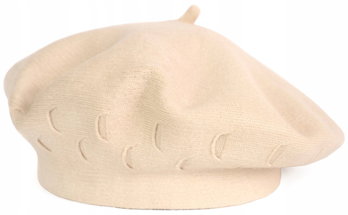 Zachte Dames Baret Milla - Klassiek, Elegant & Warm Ecru