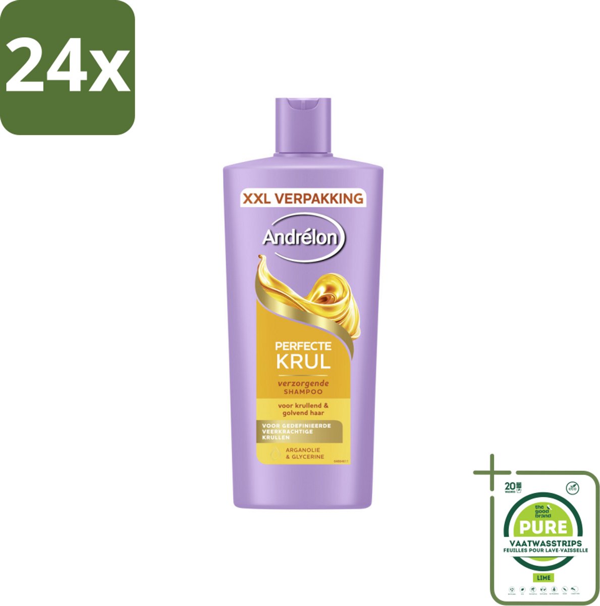 Andrélon – Shampoo – Perfecte Krul – 685 ml - Voordeelverpakking - 24 stuks - Douchegel - Huidverzorging