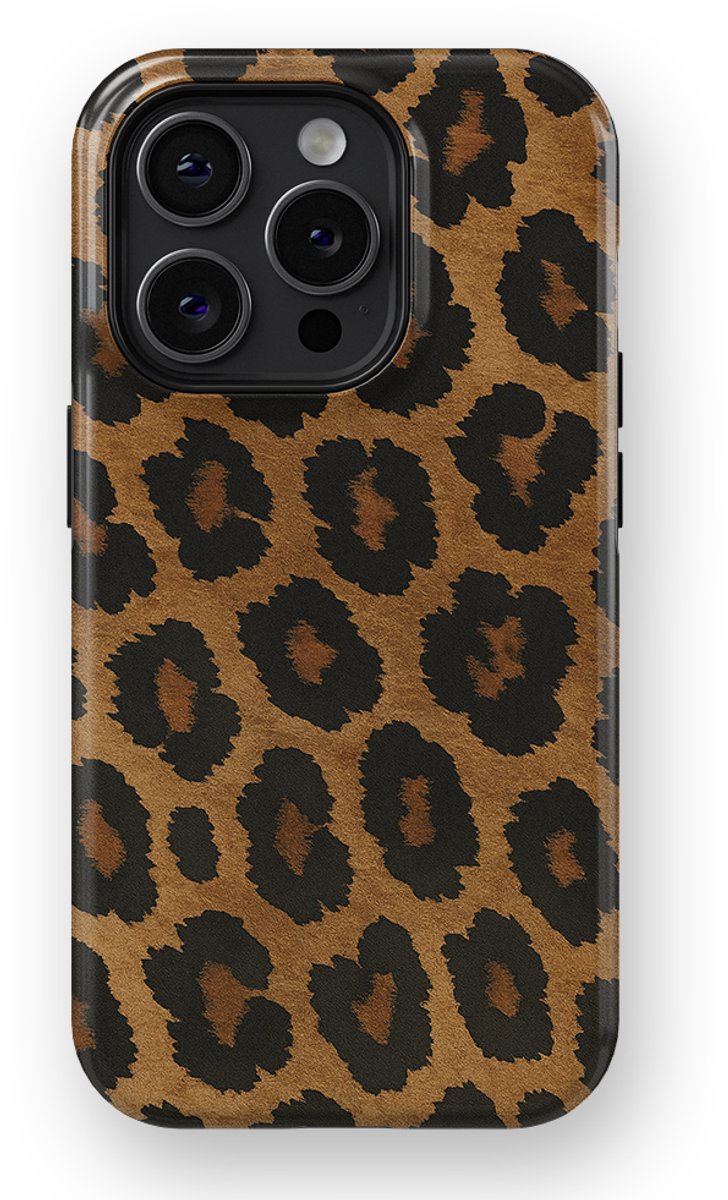 DripCase Luipaard Hoesje geschikt voor iPhone 14 Pro | Backcover met Mag | Hoesje met Dierenprint geschikt voor iPhone 14 Pro Leopard Dark