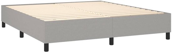 vidaXL-Boxspring-met-matras-stof-lichtgrijs-160x200-cm