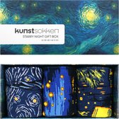 Chaussettes artificielles - Coffret cadeau Nuit Starry (3 pièces ) : - Chaussettes homme 41-46 - Chaussettes femme 36-40 - Chaussettes en coton bio - Chaussettes fantaisie - Chaussettes joyeuses - Chaussettes amusantes - Noël cadeau Saint-Nicolas