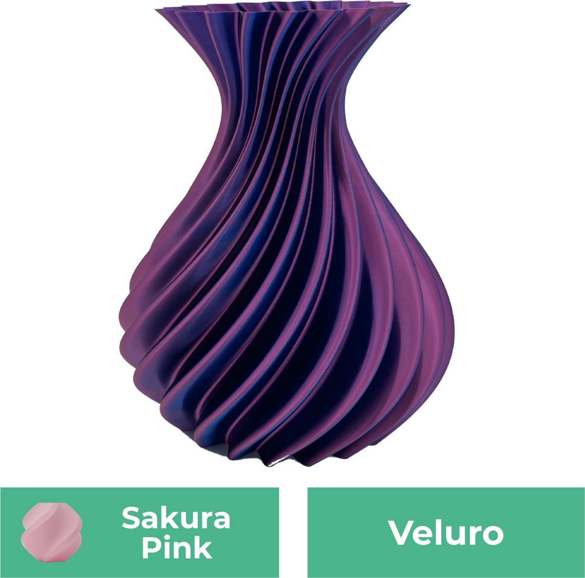 Lovora Veluro design vaas – Decoratieve vaas - Sakura Roze - 3d geprinte vaas – geschikt voor droogbloemen - 20CM