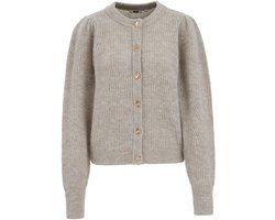 WE Fashion Dames vest van wolmix met gouden knopen