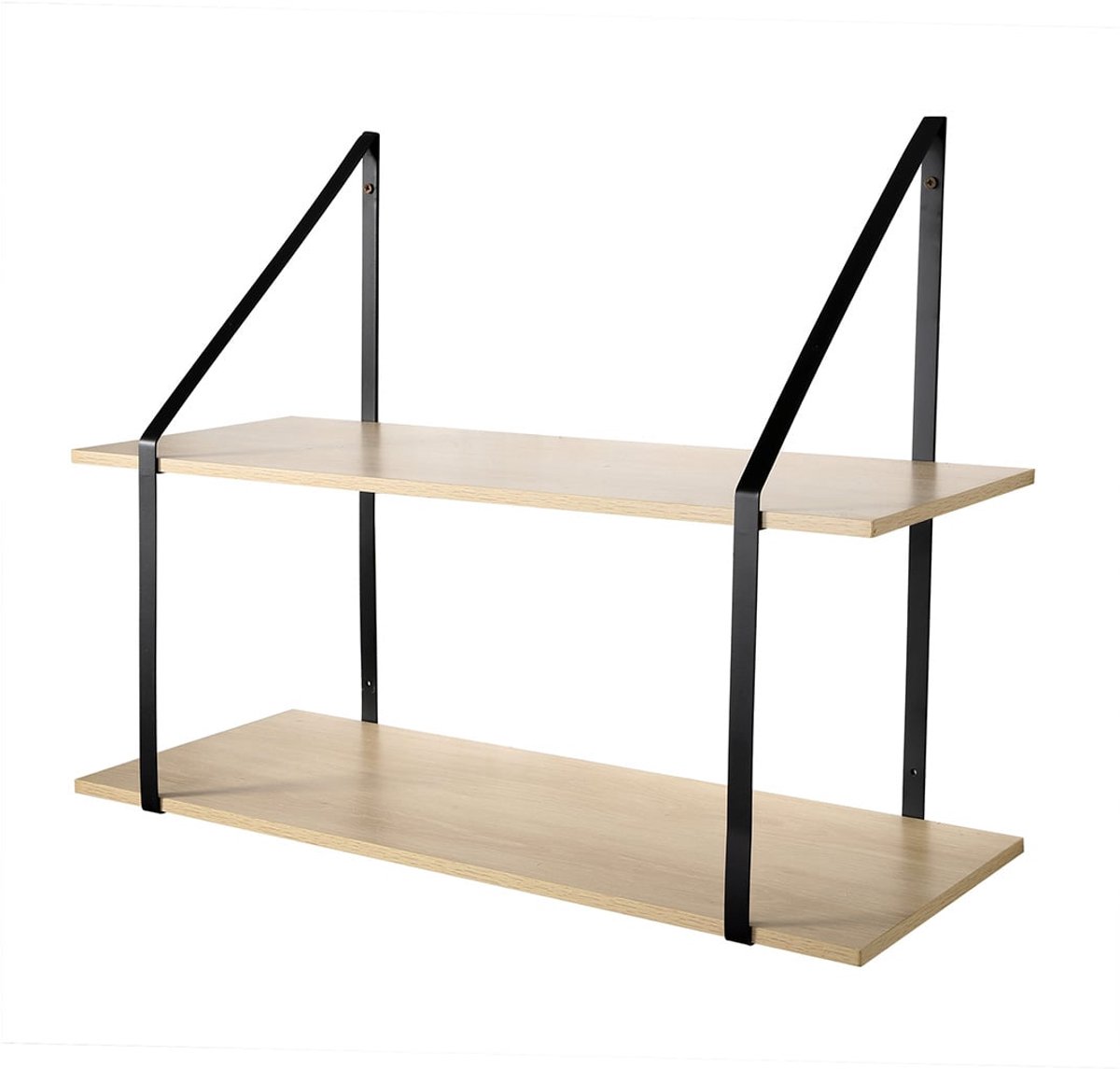 Casame CALICOSY - Diepe wandplank met 2 niveaus 80x30x60cm Houtlook