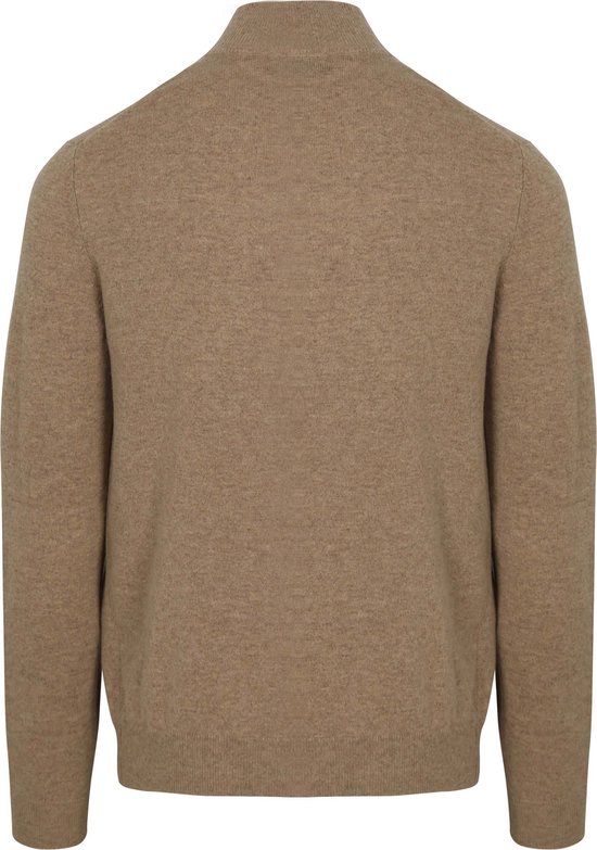 Pull demi- Zip Steppin' Out en laine mérinos beige - Taille M - Homme - Pulls