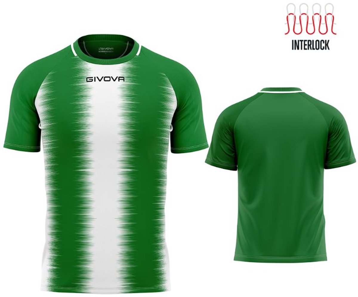 Givova Stripe T-shirt Met Korte Mouwen Groen M Man